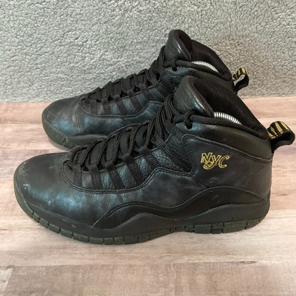 Vintage Jordan 10 Retro 2015 Black Gold Size 9 Men's SHIPS ASAP 310805 012 - Picture 3 of 8